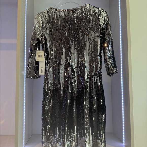 BB Dakota Black Ombré Sequin Mini Dress NWT - Picture 4 of 6